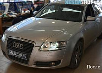 Замена линз на Би-ксеноновые линзы 3R/Audi A6