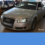 Замена линз на Би-ксеноновые линзы 3R/Audi A6