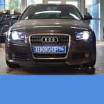 Замена линз на  би-ксеноновые  HELLA 3R - Audi a3 (II рестайлинг 2)