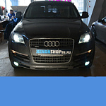 Установка би-ксеноновых линз HELLA 3R+ | Audi Q7 2008 год