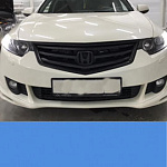 Honda Accord 8 Замена линз и стекл, установка дхо