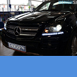 Mercedes X164 Замена на Би-ксеноновых линз Hella 3