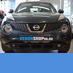 Установка би-ксеноновых линз Koito Q5 3" в Nissan Juke 2014 год