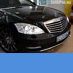 Mercedes W221 Замена стекла правой фары