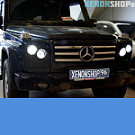 Mercedes Gelandewagen Замена на Би-ксеноновые линзы Hella 3
