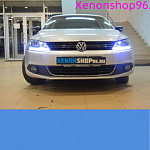 Установка би-ксеноновых линз Volkswagen Jetta 2012 год Morimoto G5H1 + монтаж плавающей ленты с функцией ДХО и поворотника