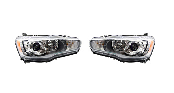 Комплект фар Mitsubishi Lancer (2007-2010) с bi-led линзами ХV3 pro X-LED