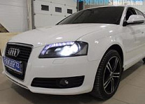Замена би-ксеноновых линз на Hella 3  и покраска масок на AUDI A3 2010 г.