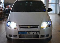 Установка би-ксеноновых линз Koito Q5 на Chevrolet Aveo 2010 г.
