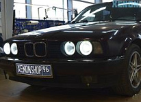 Замена линз на Би-ксеноновые Morimoto H1 BMW E34
