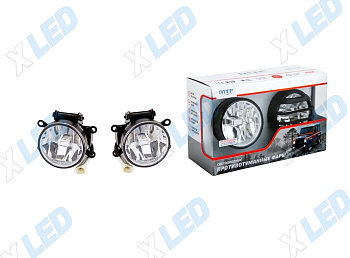 Фары противотуманные светодиодные MTF Light Ф90мм 12В, 6000K FLR90