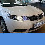 KIA Cerato Замена на Би-ксеноновые линзы