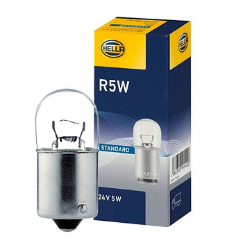 Галогенная лампа R5W Hella Standard 12V