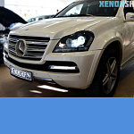 Mercedes GL X164 Замена на Би-ксеноновые линзы Hella 3