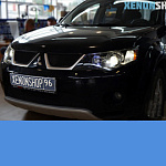 Mitsubishi Outlander - Установка Би-ксеноновых линз Hella 3