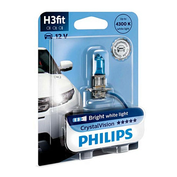 Галогенная лампа H3 Philips Crystal Vision 12336CVB1 4300К