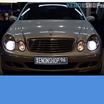 Mercedes E-class E350 Замена на Би-ксеноновые линзы Hella 3