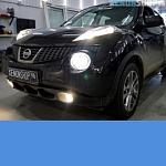 Установка Би-ксеноновых линз Hella 3/NISSAN Juke YF15 2010г.