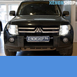 Mitsubishi Pajero 4 2007 Замена на Би-ксеноновые линзы Hella 3
