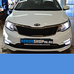 Установка биксеноновых линз Morimoto G5H1 на Kia Rio 2016.