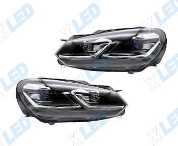 Комплект фар (тюнинг) Volkswagen Golf 6 (2008-2012) LED laser