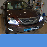 Установка гибкой ленты Toyota Lexus RX450 2009 год с функцией повторителя поворотника