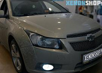 Установка Би-ксеноновых линз Morimoto mini G5 H1 PRO 2.5" Chevrolet Cruze j300