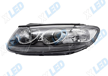 Фара Hyundai Santa Fe II (2005-2012) галоген, линза (левая)