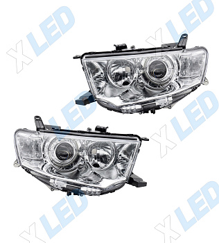 Комплект фар Mitsubishi Pajero Sport (2008-2016) с bi-led линзами ХV5 X-LED