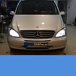 Установка би-ксеноновых линз в Mercedes Viano 2007 года
