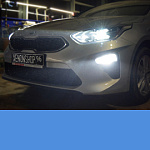 Замена на Би-диодные линзы NEW BI-LED 3 Kia Ceed 2018 год