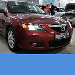 Замена на Би-ксеноновые линзы Hella 3/Mazda 3 2008 год.