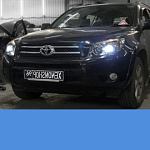 Установка Би-ксеноновых линз Hella 3 на Toyota Rav4
