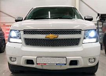Chevrolet Tahoe Установка светодиодных Bi-LED линз