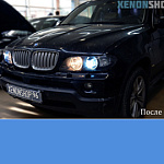BMW E53 2004 Замена на Би-ксеноновые линзы Hella 3