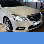 Mercedes E212 Замена на Би-ксеноновые линзы Hella 3