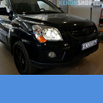 Установка Би-ксеноновых линз Koito Q5 H4 3" | KIA Sportage 2009