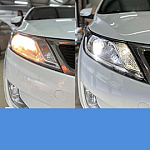 Kia Rio — установка bi-led линз