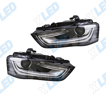 Комплект фар Audi A4 В8 (2011-2015) с bi-led линзами ХV3 Pro X-LED