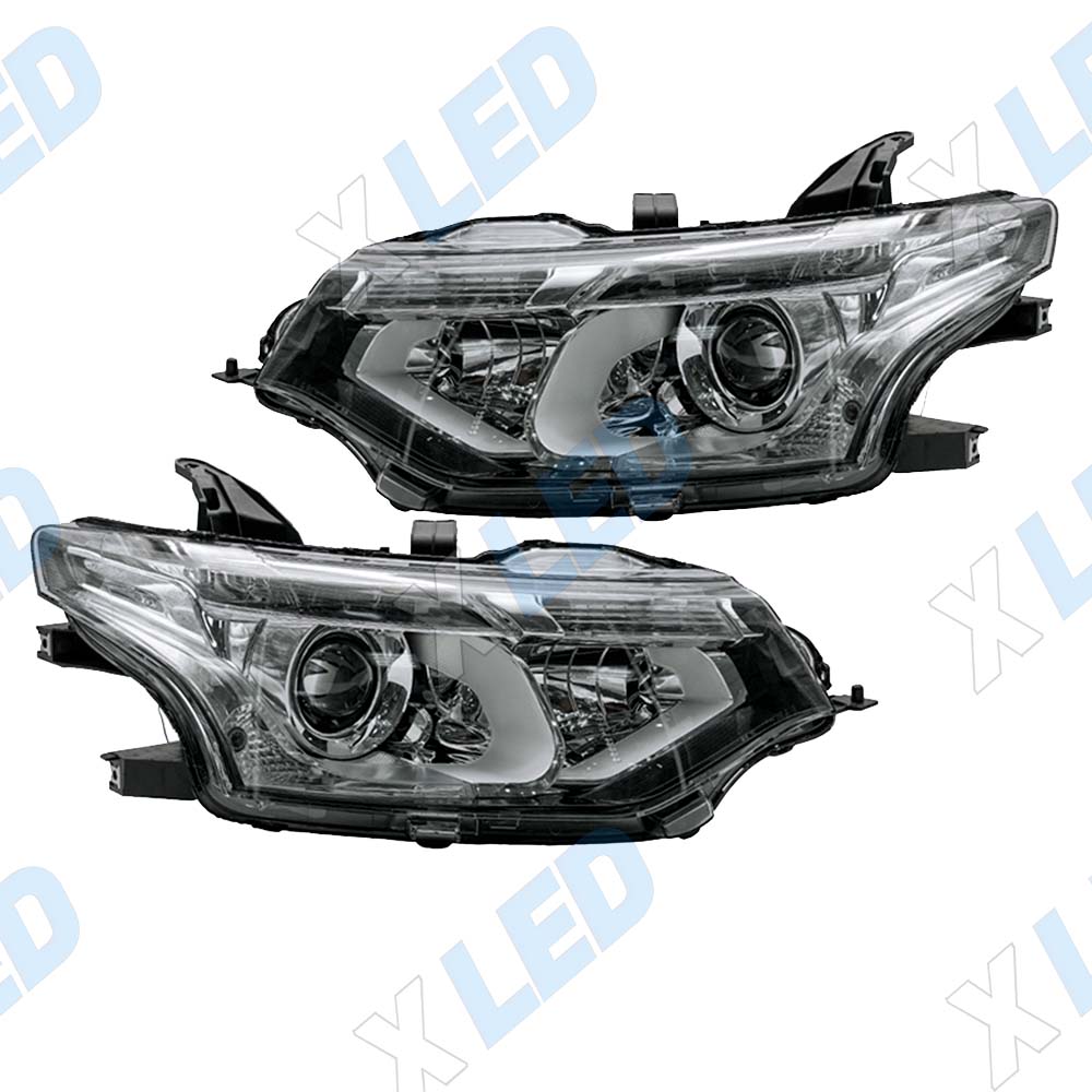 Комплект фар Mitsubishi Outlander (2014-2015) с bi-led линзами ХV3 Pro X-LED, подключение ксенон