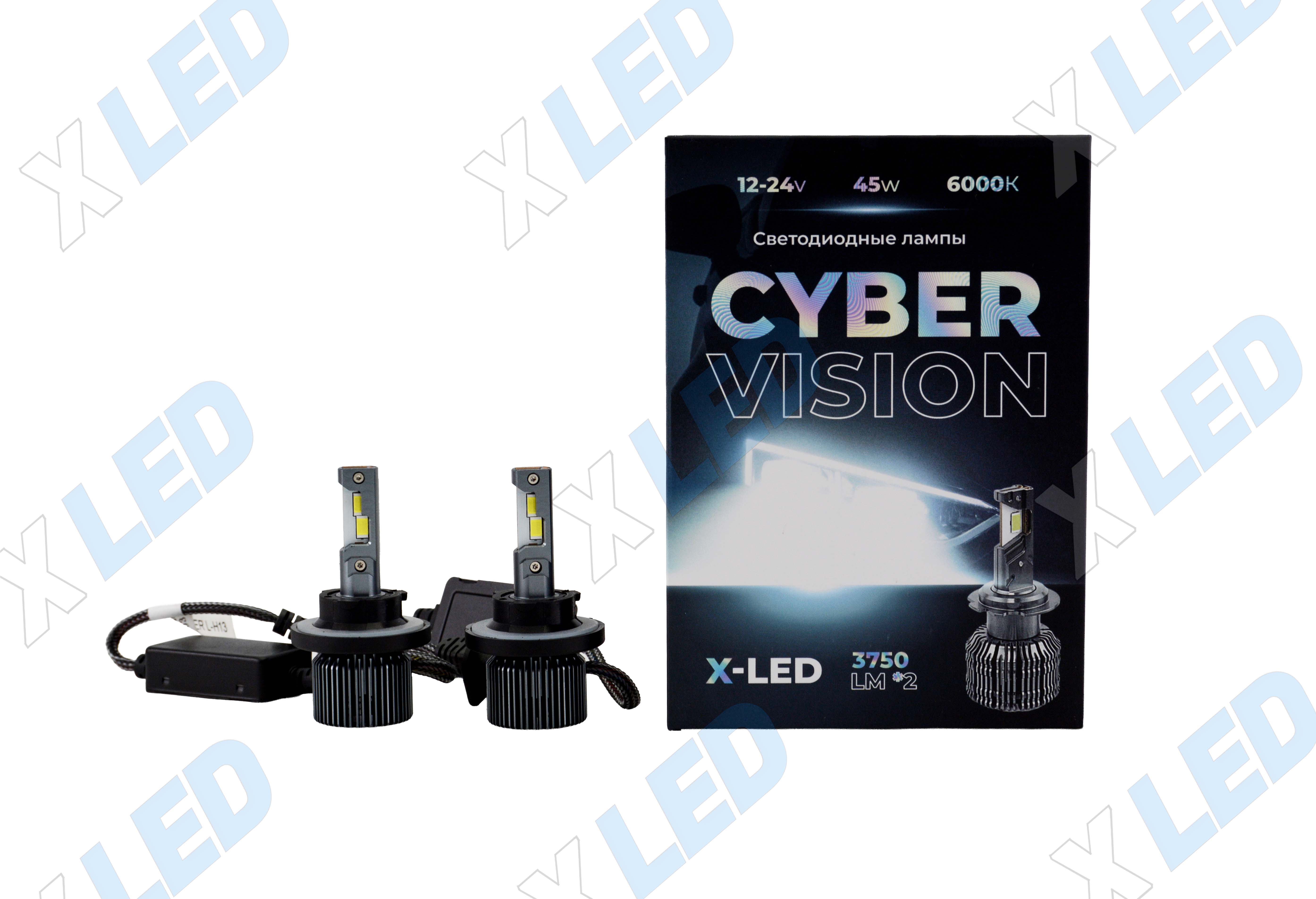 Комплект светодиодных ламп H13 Cyber Vision X-LED 12-24v
