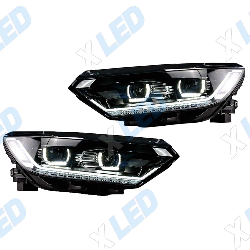 Комплект фар (тюнинг) Volkswagen Passat B8 (2014-2020) Bi-Led (динамичный поворотник)