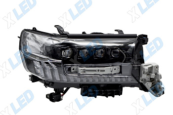Фара Toyota Land Cruiser 200 (2016-2021) LED 4 линзы тюнинг (правая) 