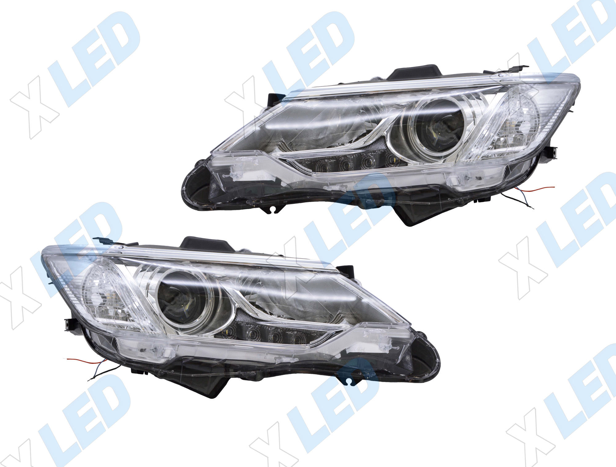 Комплект фар Toyota Camry XV55 (2014-2017) с bi-led линзами Х4 X-LED, подключение галоген