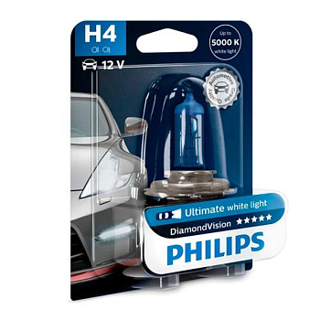 Галогенная лампа H4 Philips Diamond Vision 12342DVB1