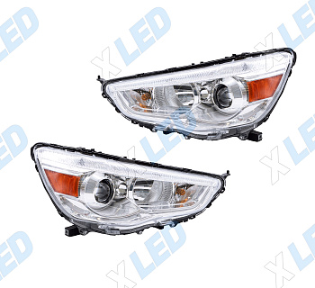 Комплект фар Mitsubishi ASX (2010-2013) с bi-led линзами Х4 X-LED