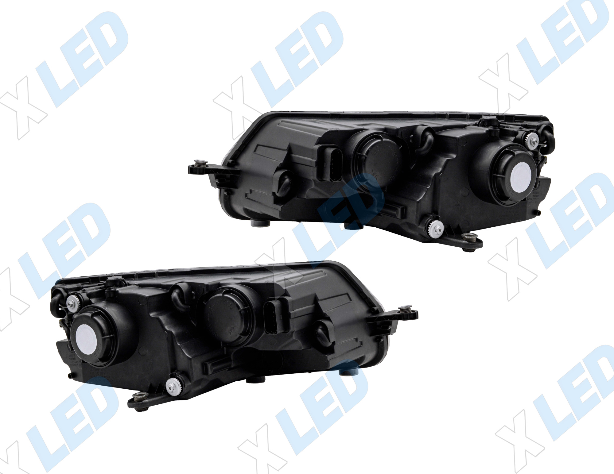 Комплект фар Skoda Octavia A7 (2013-2016) с bi-led линзами ХV6 X-LED, подключение ксенон