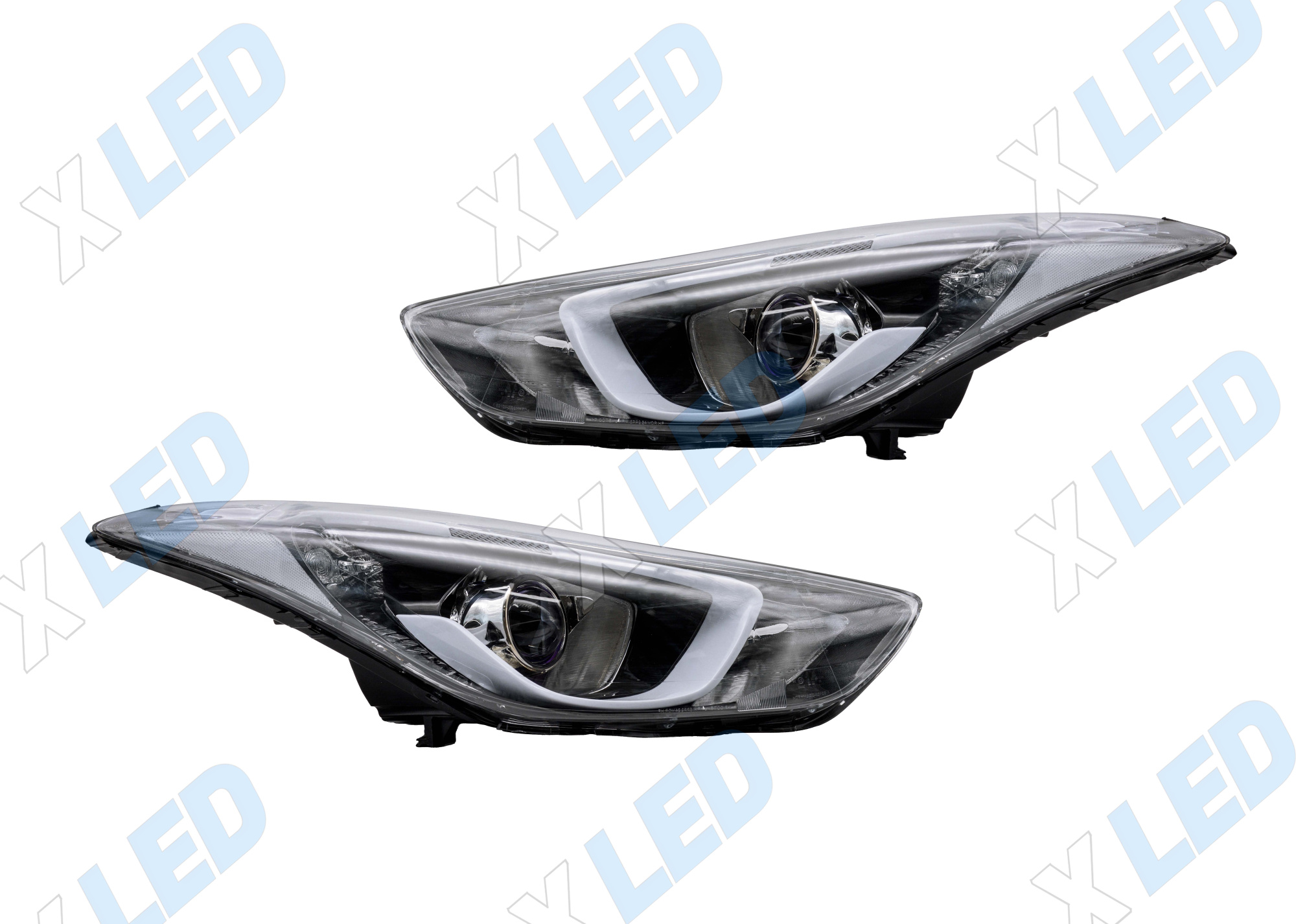 Комплект фар Hyundai Elantra (2013-2016) с bi-led линзами ХV3 pro X-LED